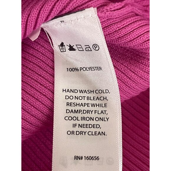 Happily Grey Ribbed Halter Crop Top Womens Size Medium Polyester Vibrant Pink - Picture 4 of 7